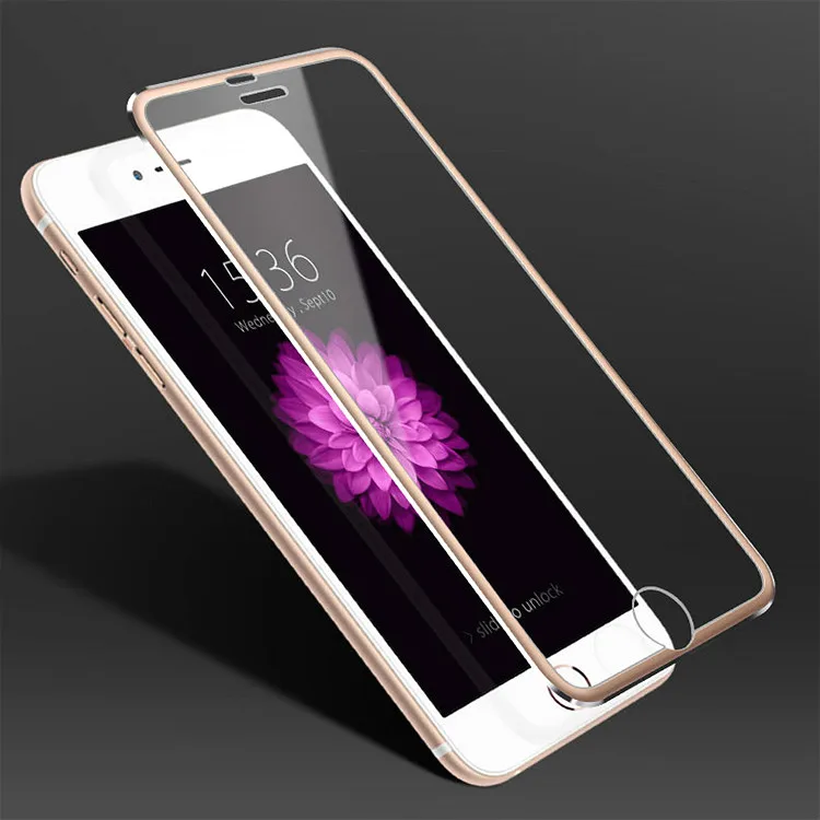 Чехол для iPhone 5 6 6S 7 Plus алюминиевый сплав закаленное стекло защита всего экрана