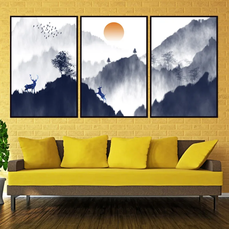 Оптовая продажа с фабрики (без рамки) пейзаж серии Плакат холст печать на холсте