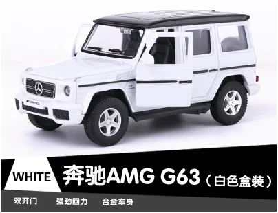 White 1/36 Diecasts& Toy Vehicles Mercedes G63 AMG Car Model Collection display Car Toys For Boy Children Gift brinquedos - Цвет: White