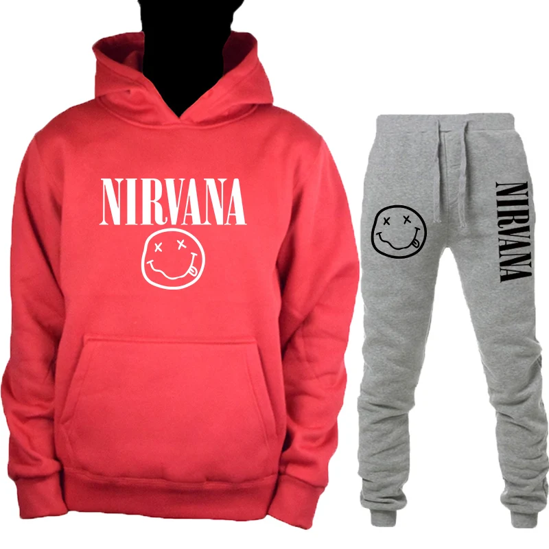 Модный мужской теплый свитер с капюшоном Nirvana 100% хлопок удобный в носке ваш