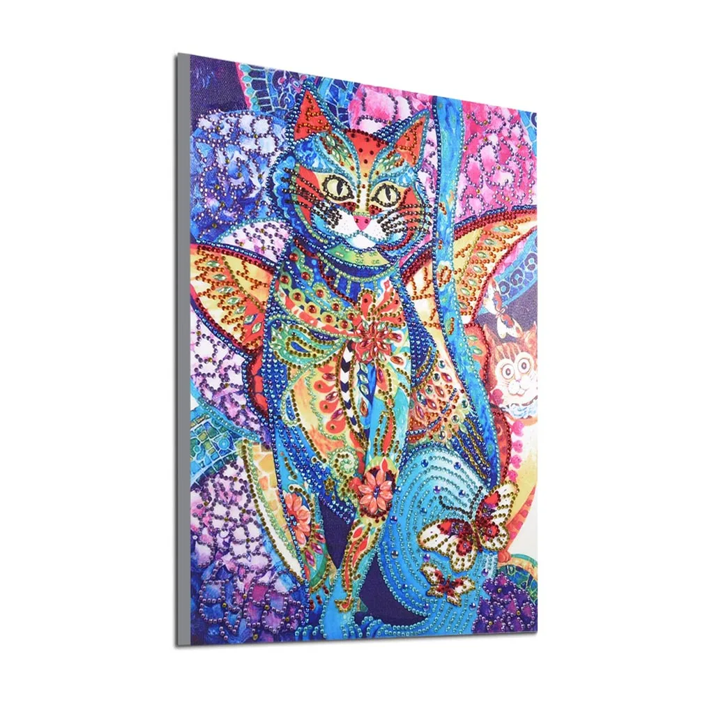 New Special Shaped Diamond Animal Painting Cat Handicraft Needlework 5D Drill DIY Crystal Embroidery of Rhinestones | Дом и сад