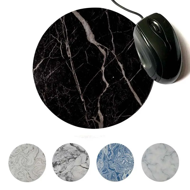 

MaiYaCa Personalized Cool Fashion Marble Unique Desktop Pad Game Mousepad 200x200mm 220x220mm Round Mouse Pad
