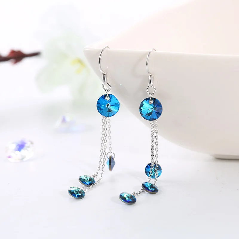 Богемные висячие серьги-кисточки BAFFIN с кристаллами от Swarovski цветные бусины
