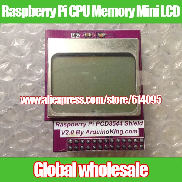 Raspberry Pi CPU Memory Mini LCD 84 * 48 / PCD8544 Shield For Model B + | Электронные компоненты и принадлежности