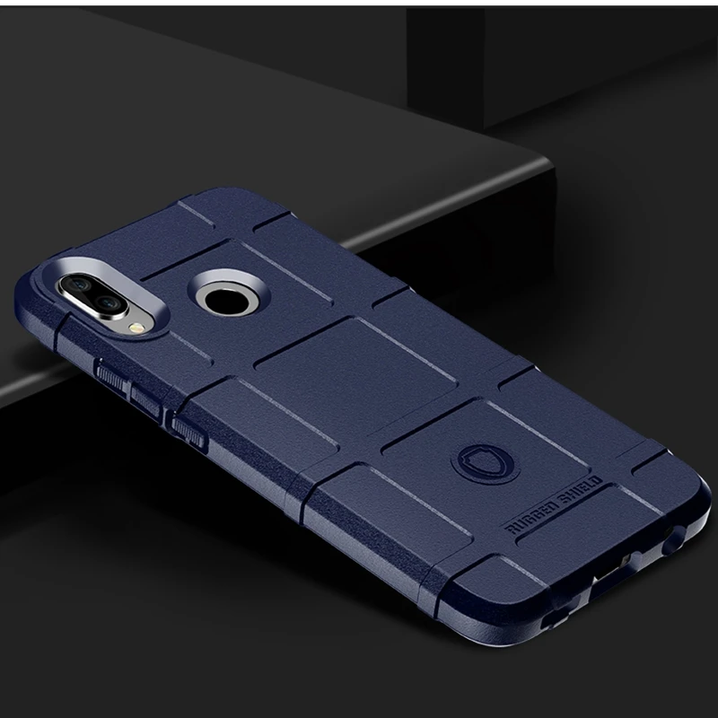 Ударопрочный резиновый чехол для Huawei Nova 3 3i 3e 4 4e армейский зеленый силиконовый