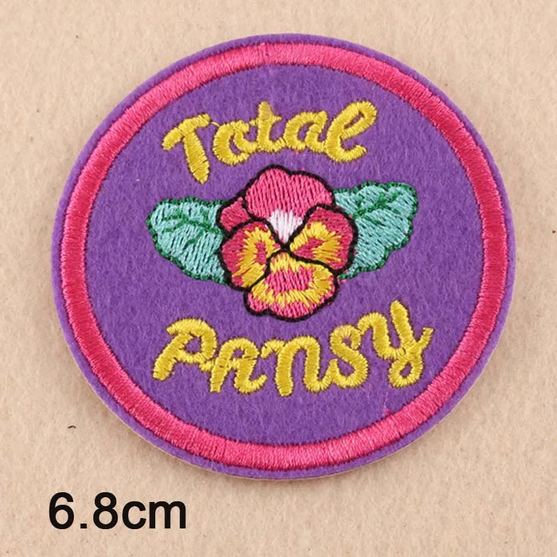pansy Do Nothing Forever Утюг на вышитой Одежде Патч для одежды наклейки одежды одежда аксессуары - Цвет: pansy