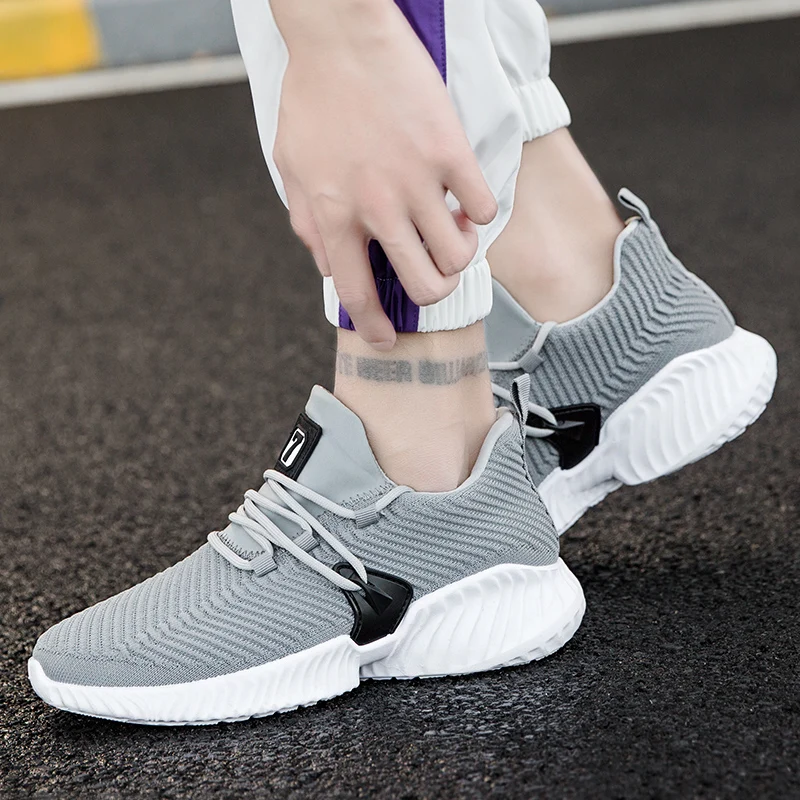 GUDERIAN Breathable Sneakers For Men Krasovki Comfortable Casual Shoes Men Lace-Up Male Shoes Adult Footwear Zapatilla Hombre