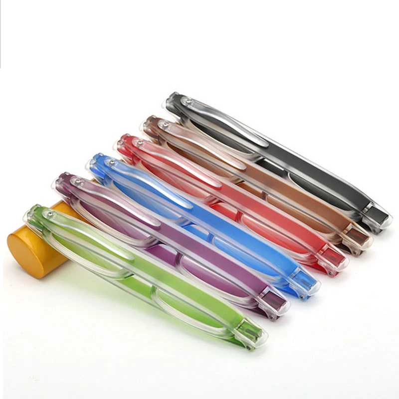 

Ultra-light 360 Degree Rotation Folding Mini Pen Type Reading Glasses PODREADER Fashion Resin Folding Glasses Presbyopia Glasses