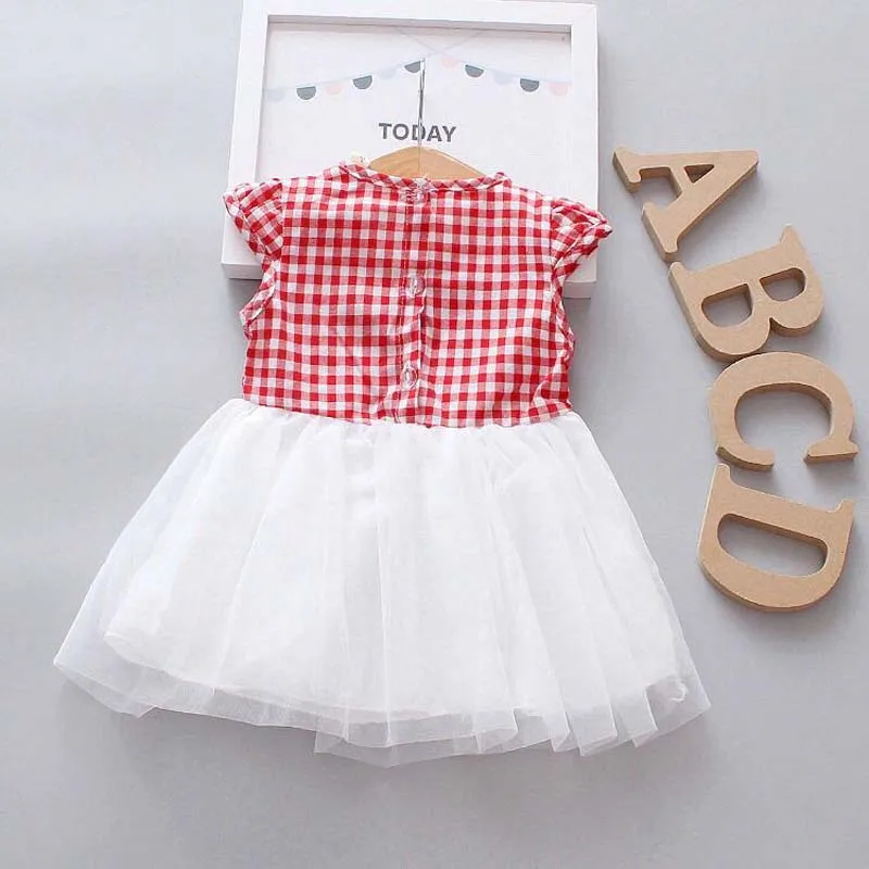 2019 Summer Tutu Baby Girl Dress Plaid Princess Dresses for Clothes Wedding Bow Party Girls | Детская одежда и обувь