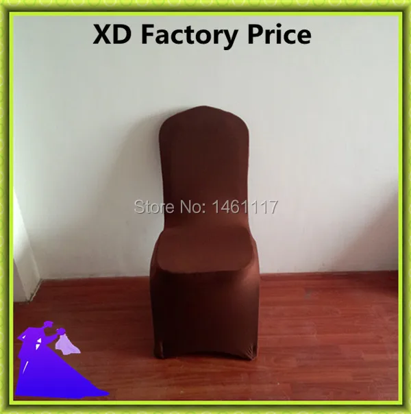 Горячие продажи спандекс коричневый чехлы на стулья с простой и лайкра для