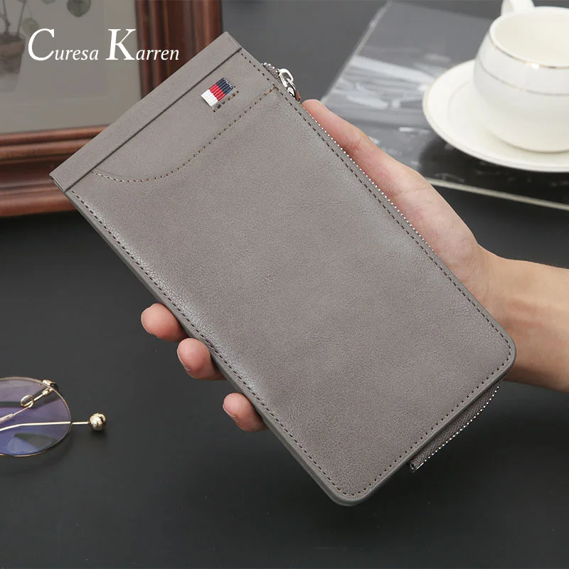 Женский Длинный кошелек новинка мужская и Повседневная Ретро мода масло воск