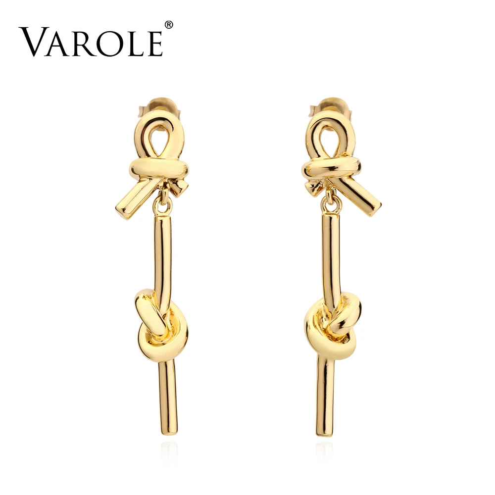 VAROLE, стиль, серьги золотого цвета, медные серьги для женщин, серебряные большие длинные серьги, ювелирное изделие, brincos - Окраска металла: Gold Color