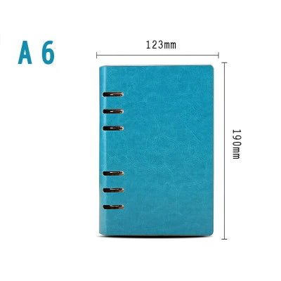 A6 Cyanine A5 A6 новые деловые повседневные ежемесячный планировщик Тетрадь школьные канцелярские личный журнал распорядок дня Журнал Планировщик дневник, записная книжка С ПЕРЕПЛЕТОМ с листьев подарок - Цвет: A6 Cyanine