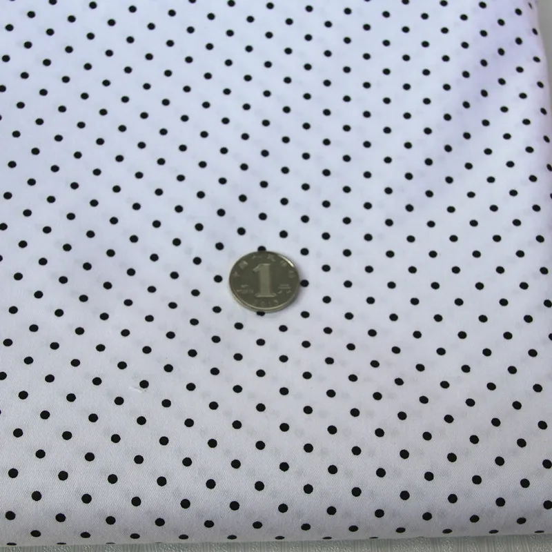Саржевая ткань из 100% хлопка белая синяя кремовая розовая в горошек для