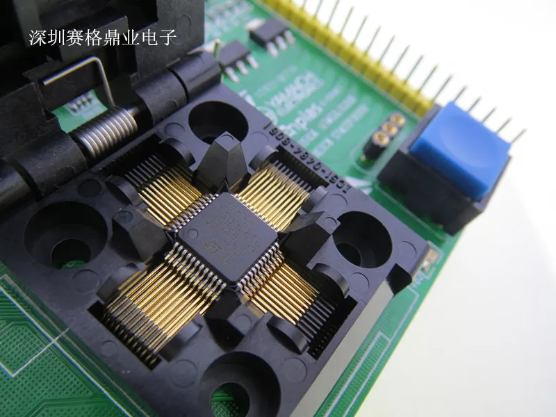 Оригинальное тестовое сиденье ST IC STM32 STM32F горящая программа LQFP64 гнездо Adapte |