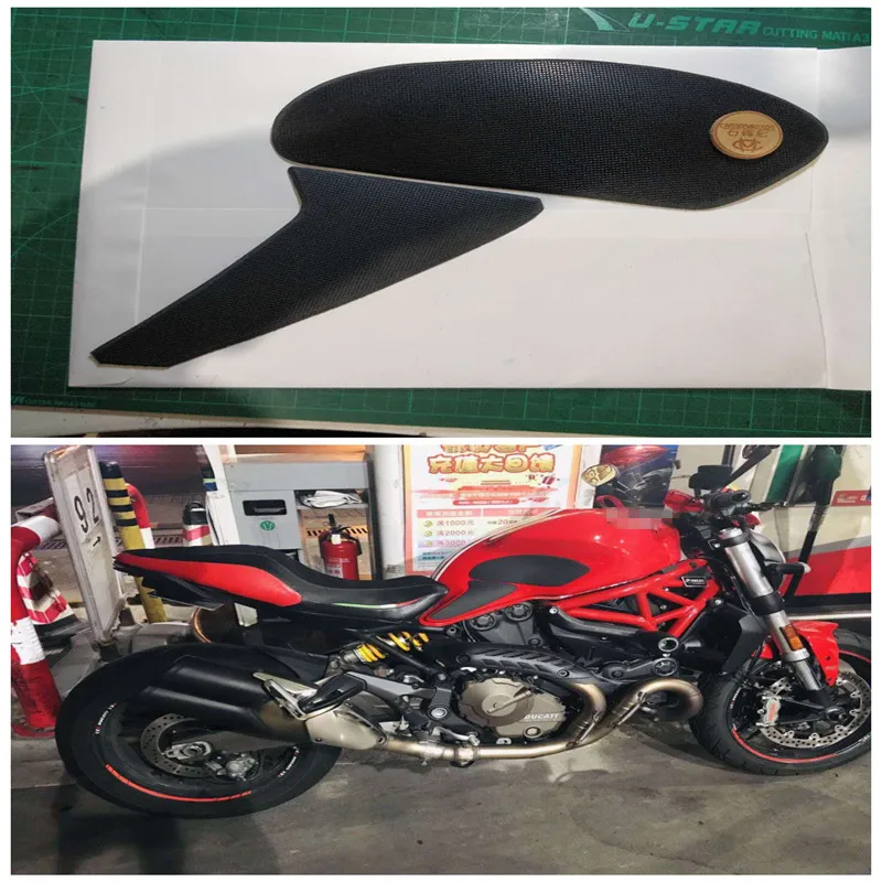 Monster 821 мотоцикл Стикеры s Нескользящие топливного бака Pad Колено стикер на ручку