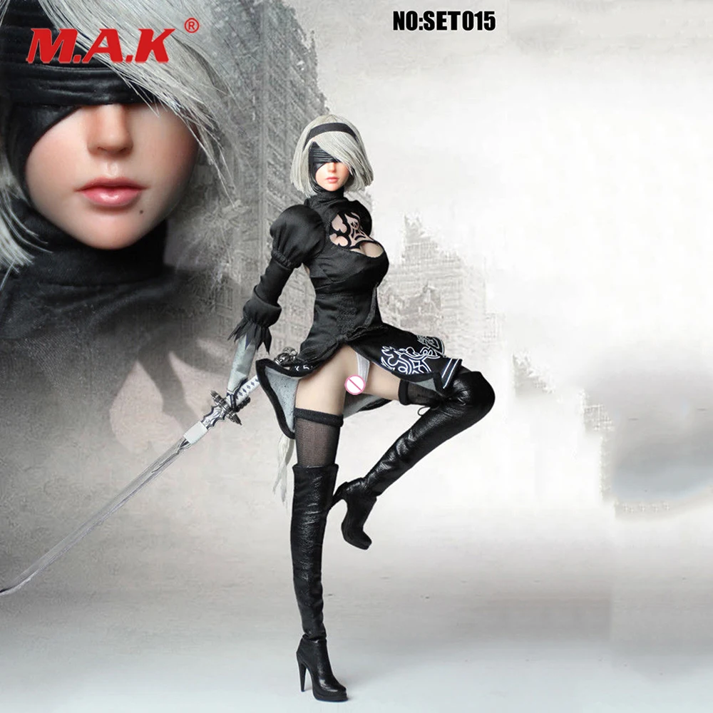 Йорга № 2 Тип в игра фигурка 2B 1/6 Косплей Набор 015 NieR 2B Йорга комплекты одежды 2 девушки фигурка с маской игрушка Коллекционная без тела