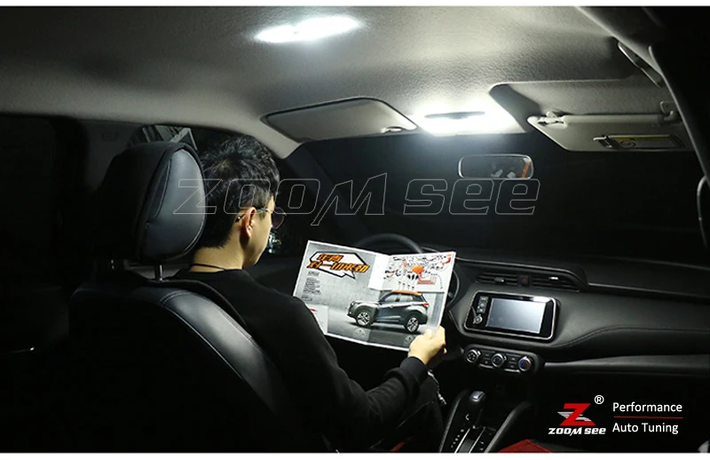 7 шт. x без ошибок светодиодный лампы для- Nissan ногами освещение для закрытых помещений Настольная лампа для плафона комплект аксессуаров
