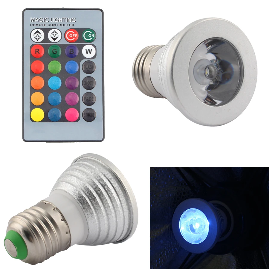 MR16 GU10 E27 Светодиодная лампа 12 В RGB умная лампочка 3 Вт Лампочка для дома с