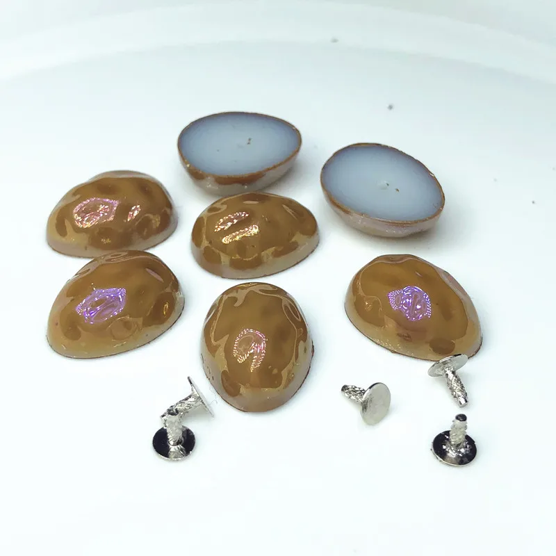 Light Brown Новые 30 шт. 17 мм уникальные акриловые заклепки в форме капли воды акриловые кожаные штифты для рукоделия подходят ремни сумки обувь, одежда DIY решений - Цвет: Light Brown