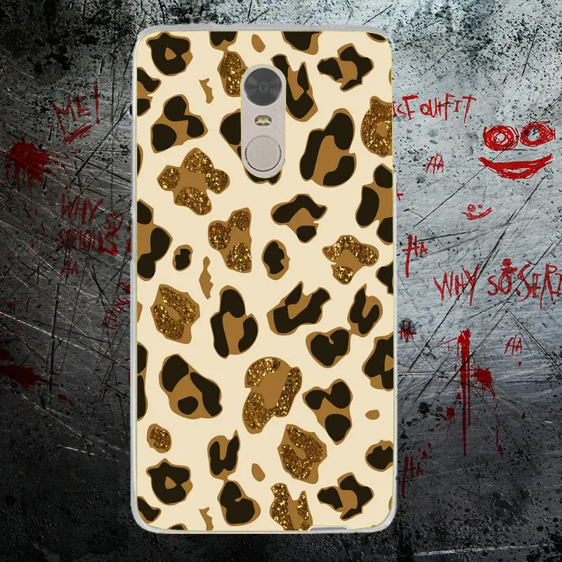 Черный Блестящий Мягкий чехол из ТПУ с леопардовым принтом Тигра для телефона