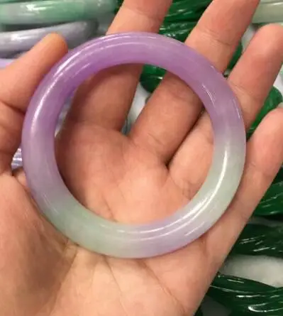

Free Shipping fine jewelry Beautiful Real Natural JADE Jadeite Bangle Round bar Bracelet