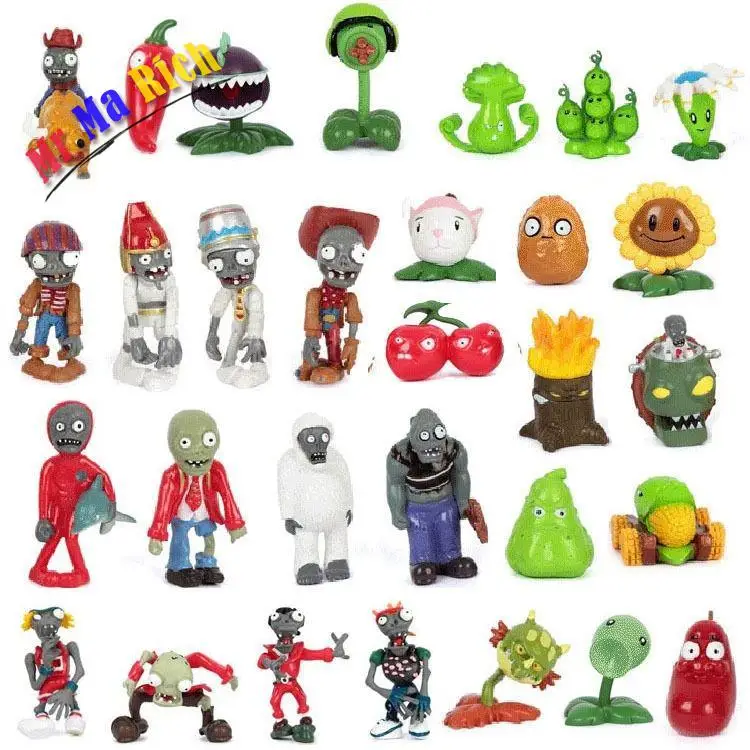Горячая Распродажа 30 шт различных растений против Зомби Аниме фигурки Pvz