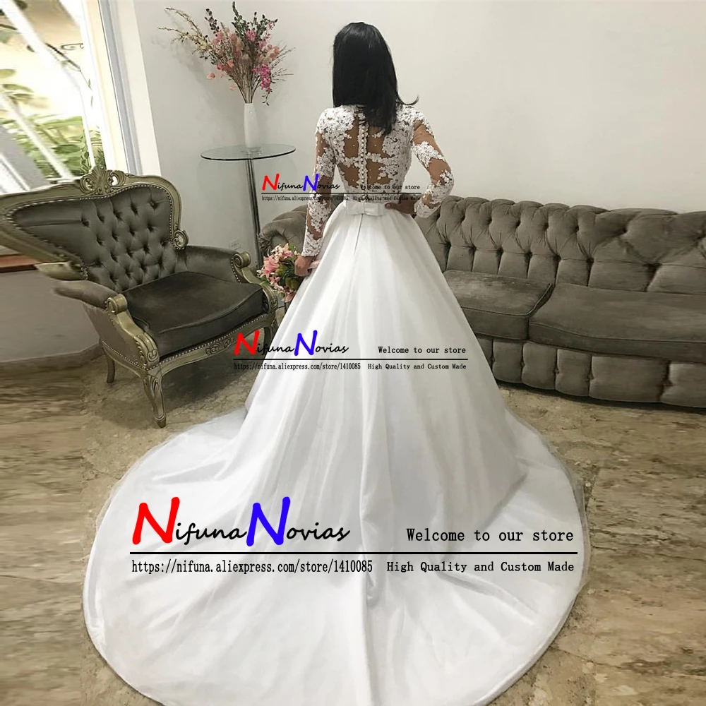 Халат Mariage Дешевое платье невесты из тюля элегантное белое кружевное длинный