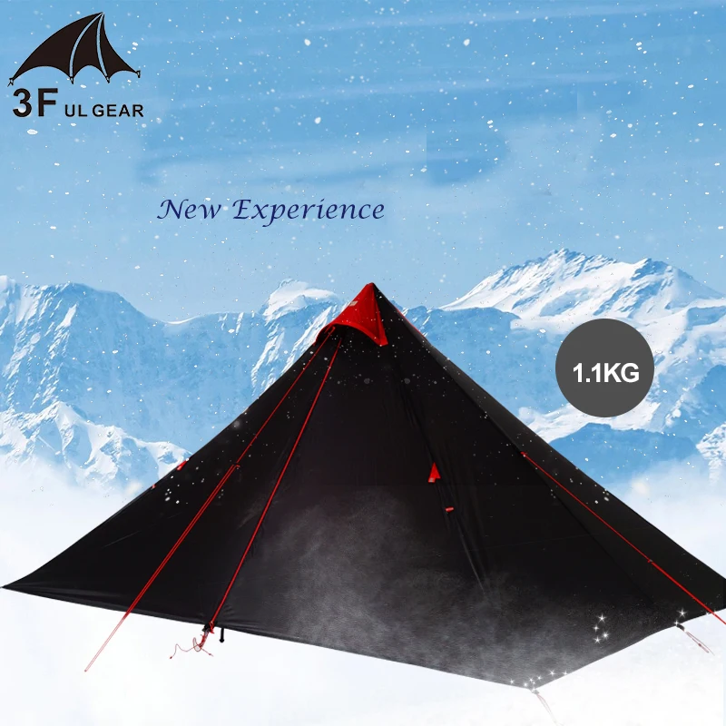 3F новая пирамида 15d silnylon 3 Сезона 2 слоя 1 человек Открытый палатка