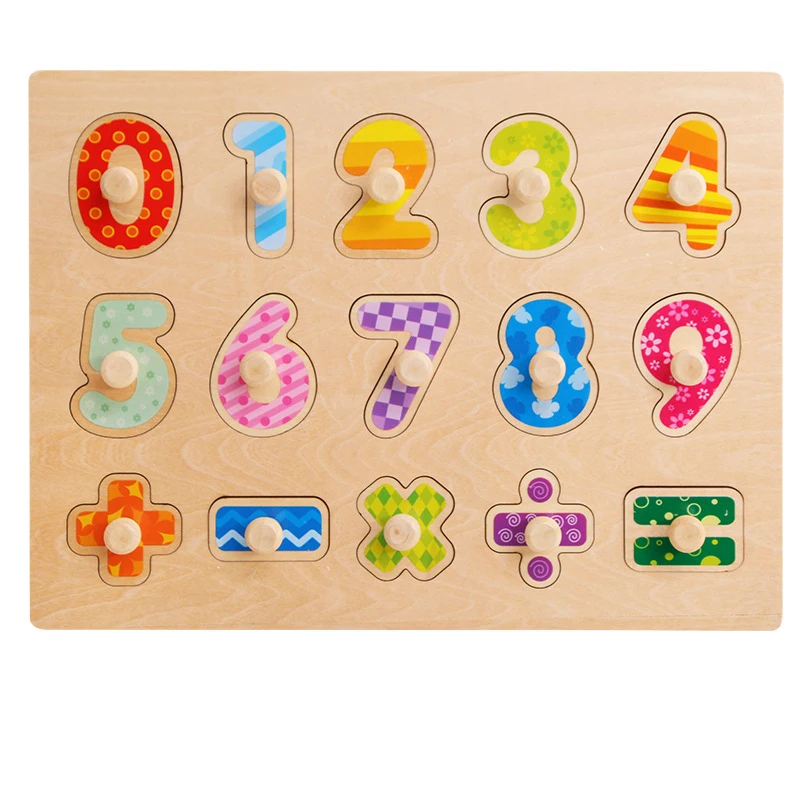 Детские деревянные фигурки животных фрукты трафика Форма распознавания Дети 3D