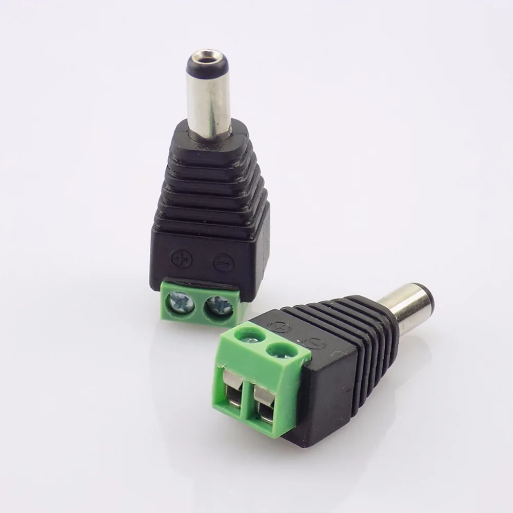 DC12V 5 шт. мужской+ 5 шт. Женский 2,1x5,5 мм DC разъем питания Jack адаптер Разъем для CCTV один цвет светодиодные ленты светильник