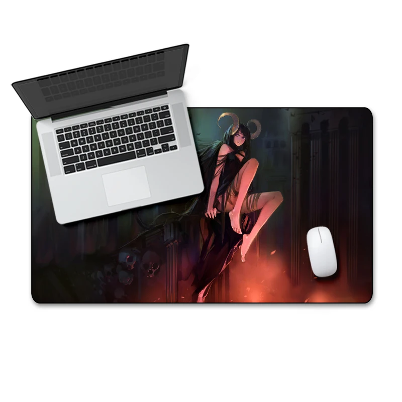QQQRGB 70x40 см магический коврик для мыши с девушкой большие игровые аксессуары Zeam
