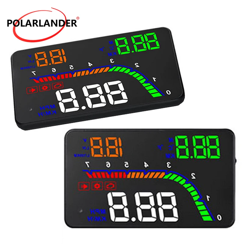 Сигнализация OBD 2 автомобильный универсальный компьютер для вождения HD Скорость
