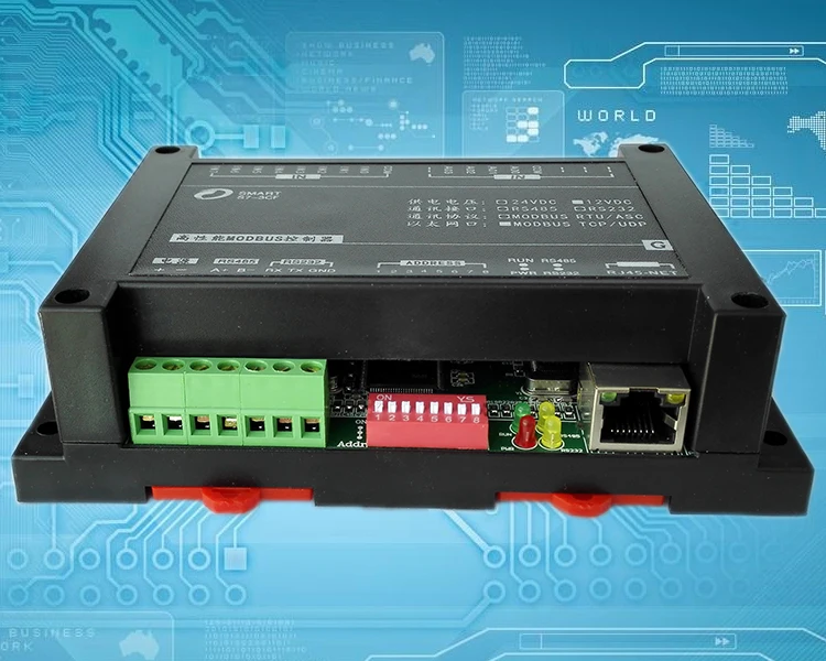 

6DO normally open relay output 8DI digital input RS485 RS232 Industrial Ethernet module Modbus RTU&TCP protocol