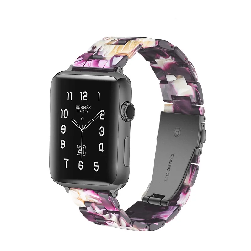Полимерный браслет для Apple watch 38 мм/42 мм/40 мм/44 мм женский и мужской ремешок с пряжкой из нержавеющей стали для iwatch Series 4 3 2 1