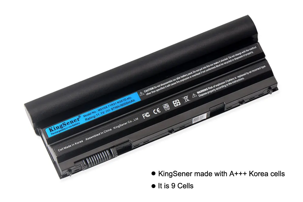 KingSener M5Y0X ноутбук Батарея для DELL Latitude E6420 E6520 E5420 E5520 E6430 E5530 E5430 71R31 NHXVW T54FJ 11,1 V 97WH