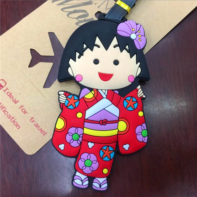 Бирка для багажа Chi bi Maruko собак подвеска из ПВХ портативная бирка путешествий