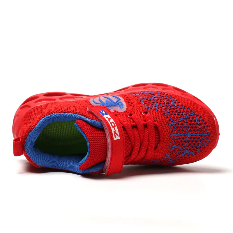 2019 новая обувь для человека-паука с логотипом спортивная детей дышащая детская