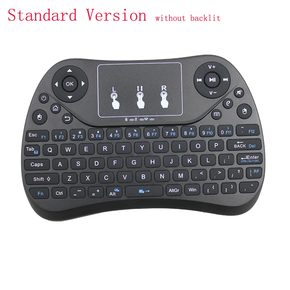Standard Version 2,4 ГГц мини беспроводная клавиатура с тачпадом T2 Air mouse английская версия портативная для Android tv BOX PC Xgimi H1S проектор - Цвет: Standard Version