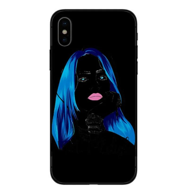 TPU Billie eilish ropa rainbow blohsh ocano Olhos TPU чехол для телефона силиконовый чехол для iphone X 5 6 6splus 7 8 Mais XS MAX - Цвет: TPU