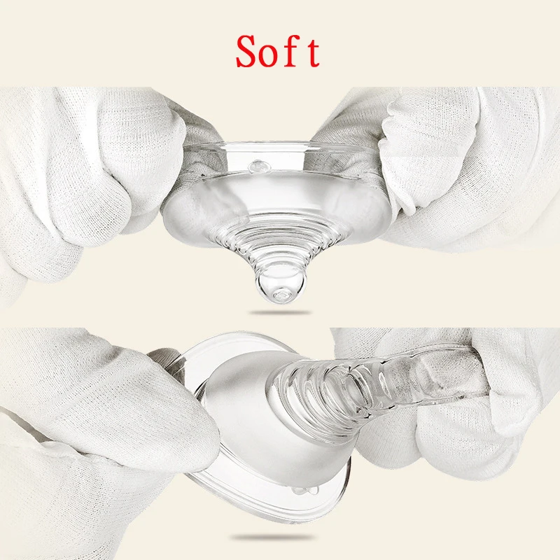 Oklady Baby Breast Feeding Nipple Kids Silicone Wide Caliber for Different Milk Bottle Pacifier Children Pure Solid |