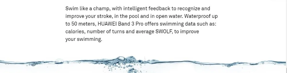 Huawei Band 3 Pro все-в-одном фитнес-трекер активности, водонепроницаемость 5 АТМ для плавания монитор сердечного ритма Встроенный gps+ NFC