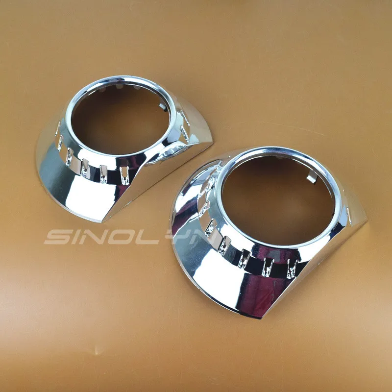 Sinolon E46-R оправы кожухи маски Замена Chorme серебряный черный для 2,5 ''3,0'' Q5 WST Aftermarket Биксеноновые линзы проектора