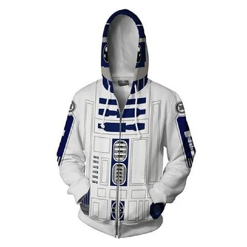 Новинка, мужские толстовки с капюшоном Fallout R2-D2 на молнии, худи с 3D принтом, повседневные спортивные толстовки с капюшоном, повседневные толстовки на молнии с капюшоном в стиле хип-хоп - Цвет: LLS-420