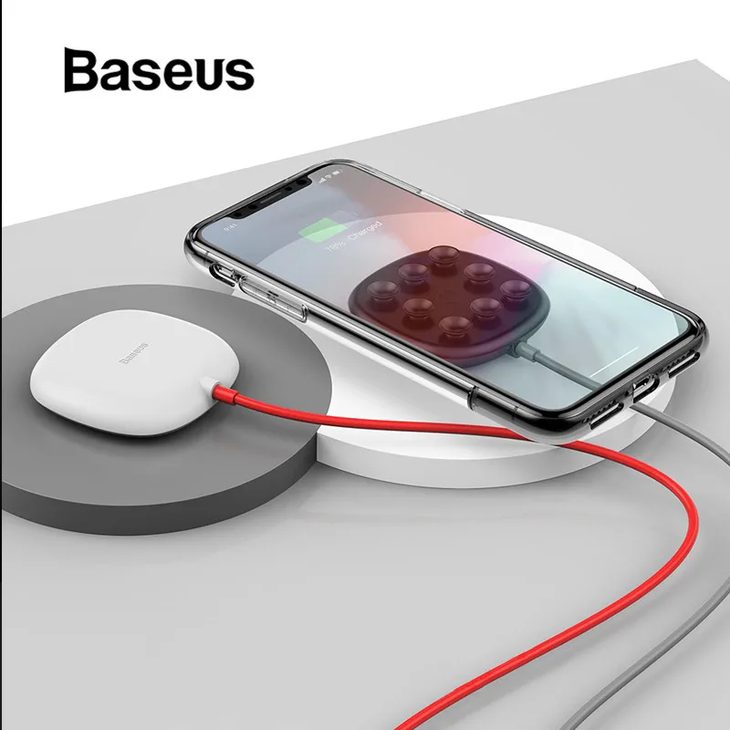 Baseus присоска Беспроводное зарядное устройство для iPhone XR XS Max портативный Быстрый