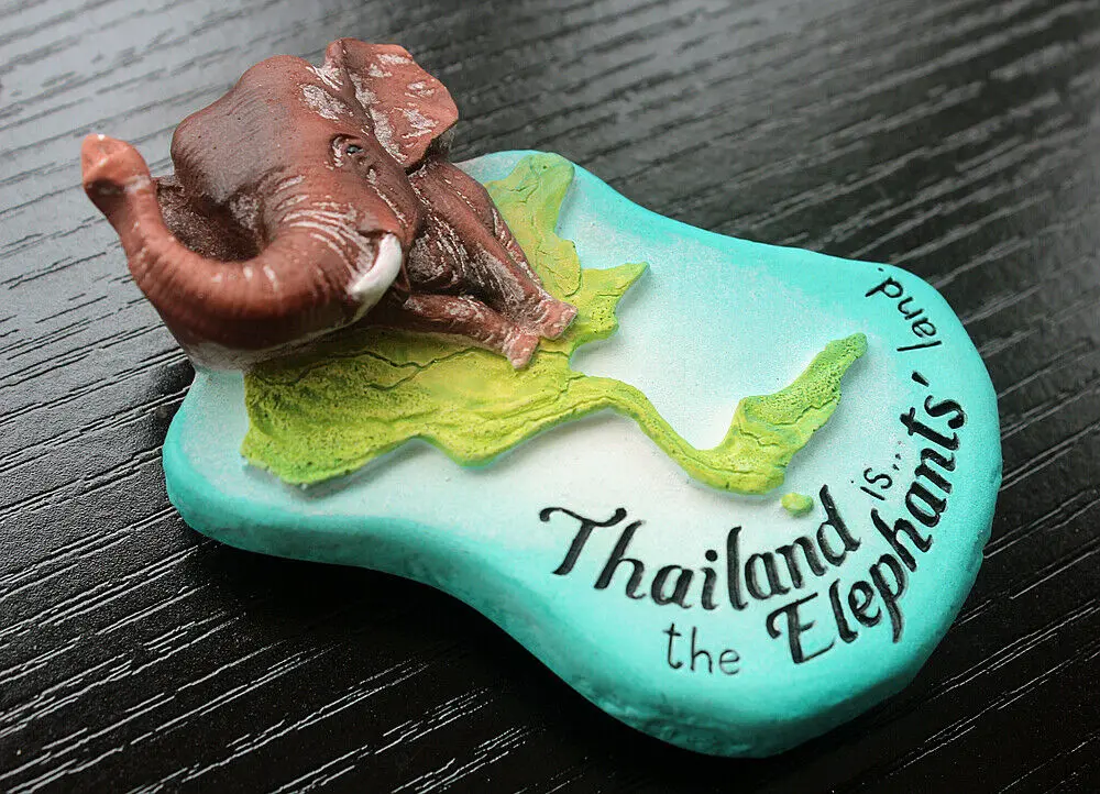 В слонов земли Таиланд туристические поездки сувенир 3D каучуковый холодильник