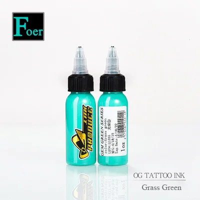 Grass Green O.G микроблейдинг пигмент чернила для татуажа Перманентный макияж Пигмент зеленая Группа 1 унция/30 мл Краска для татуировки боди-арт краски - Цвет: Grass Green