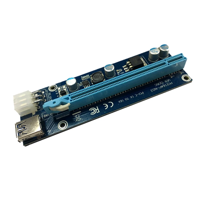 60 см M2 NGFF KEY M PCI Express 16X Graphics E Riser USB3.0 удлинитель 6Pin источник питания для майнинга