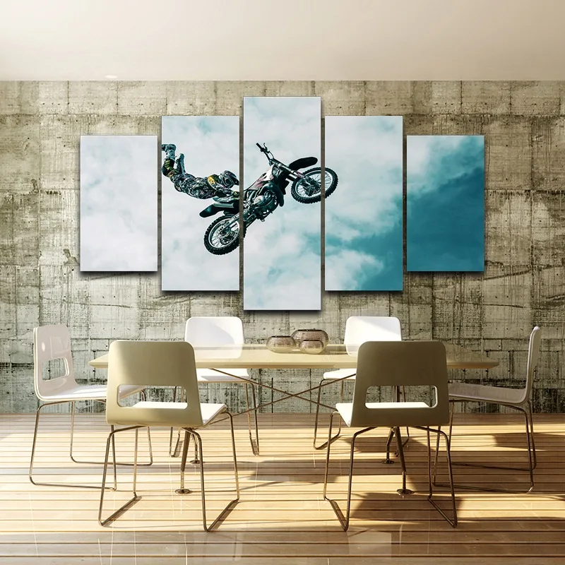 

Motorcycle Artistic Printed Drawing on Canvas Framed wall art picture Spray Oil Painting Decoration HD Printed Home Decor AE0838