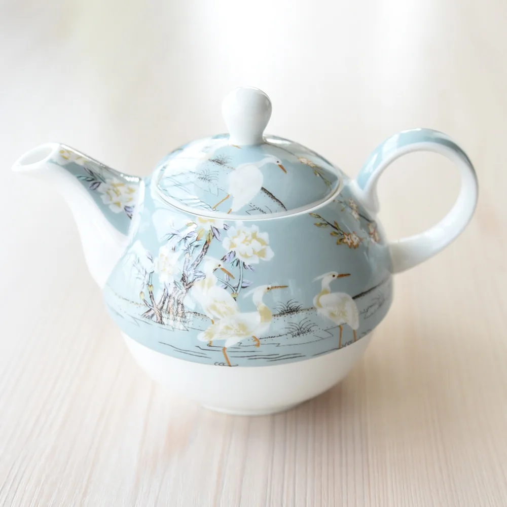 Фарфоровый чайный сервиз в британском стиле одночашечный чайник послеобеденный